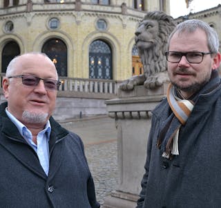 LLAs styreleiar Roar Vigeland Osmundsen og generalsekretær Rune Hetland.
