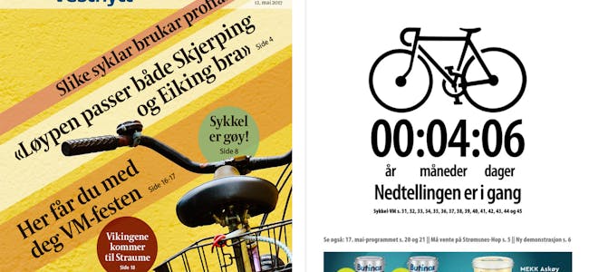 Vestnytt og Askøyværingen samarbeider om annonsene og ein del av magasinstoffet om sykkel-VM.