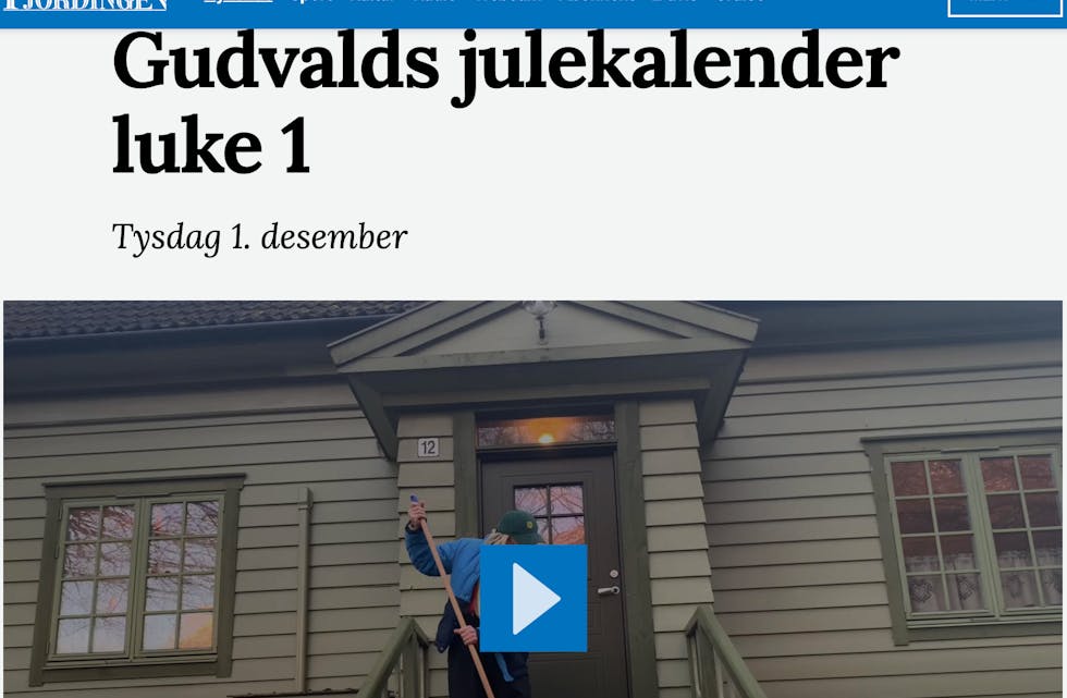 Fjordingen har julekalender med Gunvald som fortel historier og har quiz.
