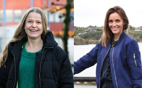 Redaktørane Hilde Vormedal Nybø i Sunnhordland (foto: Ingvild Siglen Berger) og Mona Terjesen i Bømlo-nytt (foto: Sanna Larsen Mannes).