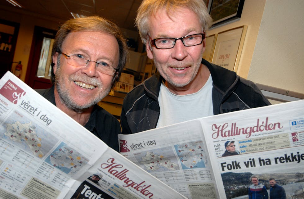 Kjell Vidar Bergo (t.v) er gått bort. Bjarne Tormodsgard (t.h) har skrive minneord om sin tidlegare ven og kollega.