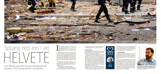 I 22. juli-magasinet fortalde Hallingdølen mellom anna om Adnan Helja som var ein av dei første som kom til regjeringskvartalet etter eksplosjonen. 