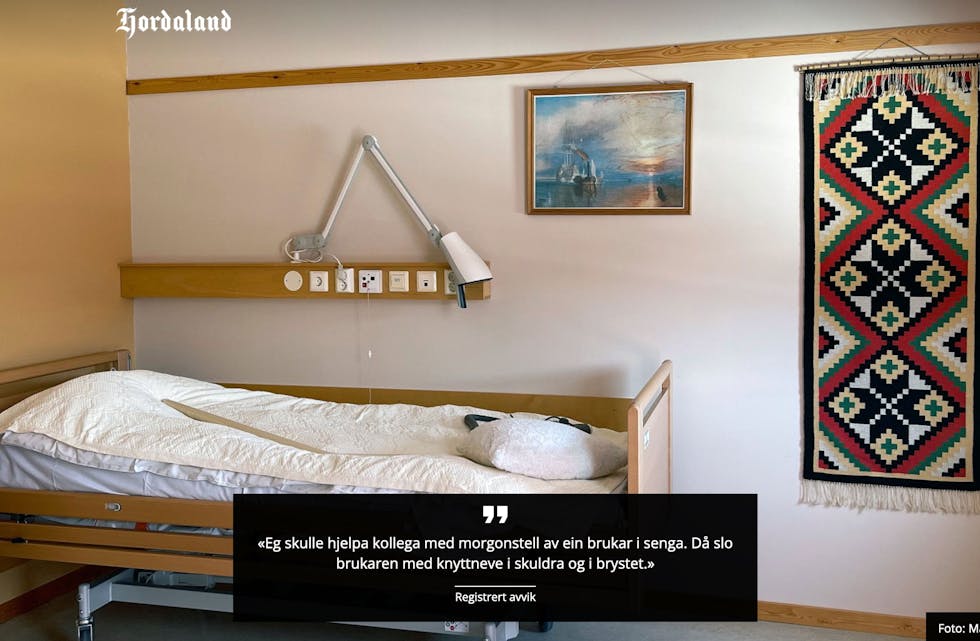 Skjermbilete frå avisa Hordaland.