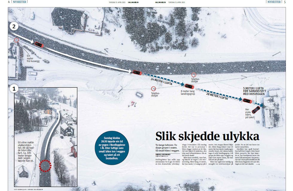 Framstillinga av ulykka vart premiert for infografikken.